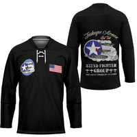 Tuskegee Airmen WWII Heroes Hockey Jersey The Great American Aviators Black Art - Wonder Print Shop