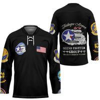 Tuskegee Airmen WWII Heroes Hockey Jersey The Great American Aviators Black Art - Wonder Print Shop