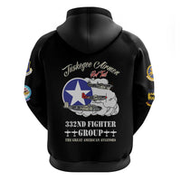 Tuskegee Airmen WWII Heroes Hoodie The Great American Aviators Black Art - Wonder Print Shop