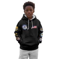 Tuskegee Airmen WWII Heroes Kid Hoodie The Great American Aviators Black Art - Wonder Print Shop