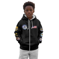 Tuskegee Airmen WWII Heroes Kid Hoodie The Great American Aviators Black Art - Wonder Print Shop