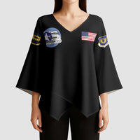 Tuskegee Airmen WWII Heroes Kimono Sleeve Blouse The Great American Aviators Black Art - Wonder Print Shop