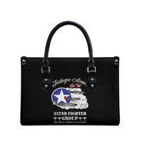 Tuskegee Airmen WWII Heroes Leather Bag The Great American Aviators Black Art - Wonder Print Shop