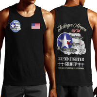 Tuskegee Airmen WWII Heroes Men Tank Top The Great American Aviators Black Art - Wonder Print Shop