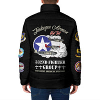 Tuskegee Airmen WWII Heroes Padded Jacket The Great American Aviators Black Art - Wonder Print Shop