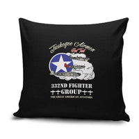 Tuskegee Airmen WWII Heroes Pillow Cover The Great American Aviators Black Art - Wonder Print Shop