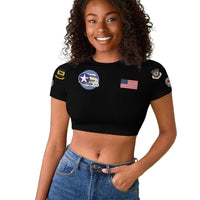 Tuskegee Airmen WWII Heroes Raglan Cropped T Shirt The Great American Aviators Black Art - Wonder Print Shop