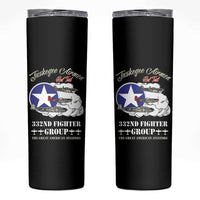 Tuskegee Airmen WWII Heroes Skinny Tumbler The Great American Aviators Black Art - Wonder Print Shop