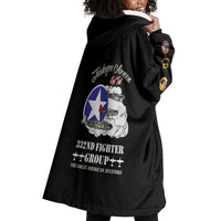 Tuskegee Airmen WWII Heroes Wearable Blanket Hoodie The Great American Aviators Black Art - Wonder Print Shop