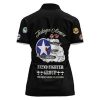 Tuskegee Airmen WWII Heroes Women Polo Shirt The Great American Aviators Black Art - Wonder Print Shop