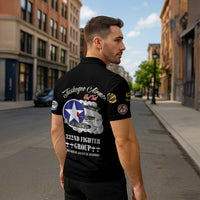 Tuskegee Airmen WWII Heroes Zipper Polo Shirt The Great American Aviators Black Art - Wonder Print Shop