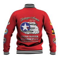 Tuskegee Airmen WWII Heroes Baseball Jacket The Great American Aviators Red Art - Wonder Print Shop
