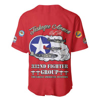 Tuskegee Airmen WWII Heroes Baseball Jersey The Great American Aviators Red Art - Wonder Print Shop