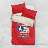 Tuskegee Airmen WWII Heroes Bedding Set The Great American Aviators Red Art - Wonder Print Shop