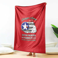 Tuskegee Airmen WWII Heroes Blanket The Great American Aviators Red Art - Wonder Print Shop
