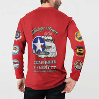 Tuskegee Airmen WWII Heroes Button Sweatshirt The Great American Aviators Red Art - Wonder Print Shop