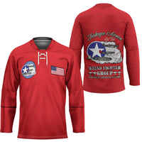 Tuskegee Airmen WWII Heroes Hockey Jersey The Great American Aviators Red Art - Wonder Print Shop