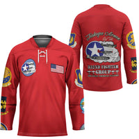 Tuskegee Airmen WWII Heroes Hockey Jersey The Great American Aviators Red Art - Wonder Print Shop