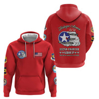 Tuskegee Airmen WWII Heroes Hoodie The Great American Aviators Red Art - Wonder Print Shop