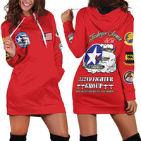 Tuskegee Airmen WWII Heroes Hoodie Dress The Great American Aviators Red Art - Wonder Print Shop