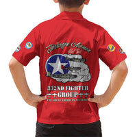Tuskegee Airmen WWII Heroes Kid Hawaiian Shirt The Great American Aviators Red Art - Wonder Print Shop