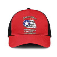 Tuskegee Airmen WWII Heroes Mesh Trucker Cap The Great American Aviators Red Art - Wonder Print Shop
