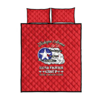 Tuskegee Airmen WWII Heroes Quilt Bed Set The Great American Aviators Red Art - Wonder Print Shop
