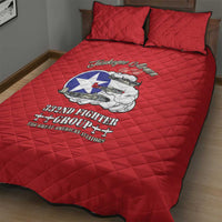 Tuskegee Airmen WWII Heroes Quilt Bed Set The Great American Aviators Red Art - Wonder Print Shop