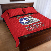 Tuskegee Airmen WWII Heroes Quilt Bed Set The Great American Aviators Red Art - Wonder Print Shop