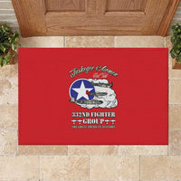 Tuskegee Airmen WWII Heroes Rubber Doormat The Great American Aviators Red Art - Wonder Print Shop