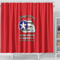 Tuskegee Airmen WWII Heroes Shower Curtain The Great American Aviators Red Art - Wonder Print Shop