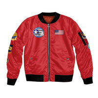 Tuskegee Airmen WWII Heroes Sleeve Zip Bomber Jacket The Great American Aviators Red Art - Wonder Print Shop