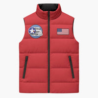 Tuskegee Airmen WWII Heroes Sleeveless Puffer Jacket The Great American Aviators Red Art - Wonder Print Shop