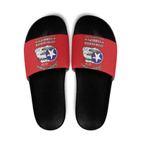 Tuskegee Airmen WWII Heroes Slide Sandals The Great American Aviators Red Art - Wonder Print Shop