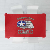 Tuskegee Airmen WWII Heroes Tablecloth The Great American Aviators Red Art - Wonder Print Shop
