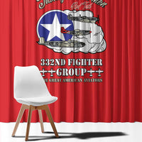 Tuskegee Airmen WWII Heroes Window Curtain The Great American Aviators Red Art - Wonder Print Shop