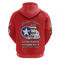 Tuskegee Airmen WWII Heroes Zip Hoodie The Great American Aviators Red Art - Wonder Print Shop