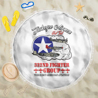 Tuskegee Airmen WWII Heroes Beach Blanket The Great American Aviators White Art - Wonder Print Shop