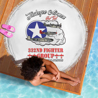 Tuskegee Airmen WWII Heroes Beach Blanket The Great American Aviators White Art - Wonder Print Shop