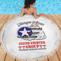 Tuskegee Airmen WWII Heroes Beach Blanket The Great American Aviators White Art - Wonder Print Shop