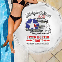Tuskegee Airmen WWII Heroes Beach Blanket The Great American Aviators White Art - Wonder Print Shop