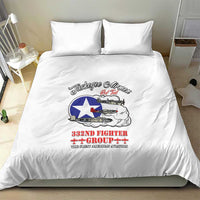 Tuskegee Airmen WWII Heroes Bedding Set The Great American Aviators White Art - Wonder Print Shop