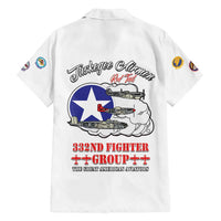 Tuskegee Airmen WWII Heroes Family Matching Long Sleeve Bodycon Dress and Hawaiian Shirt The Great American Aviators White Art - Wonder Print Shop