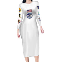 Tuskegee Airmen WWII Heroes Family Matching Long Sleeve Bodycon Dress and Hawaiian Shirt The Great American Aviators White Art - Wonder Print Shop