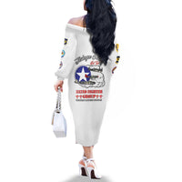 Tuskegee Airmen WWII Heroes Family Matching Off The Shoulder Long Sleeve Dress and Hawaiian Shirt The Great American Aviators White Art - Wonder Print Shop