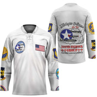 Tuskegee Airmen WWII Heroes Hockey Jersey The Great American Aviators White Art - Wonder Print Shop