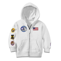 Tuskegee Airmen WWII Heroes Kid Hoodie The Great American Aviators White Art - Wonder Print Shop