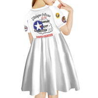 Tuskegee Airmen WWII Heroes Kid Short Sleeve Dress The Great American Aviators White Art - Wonder Print Shop