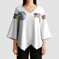 Tuskegee Airmen WWII Heroes Kimono Sleeve Blouse The Great American Aviators White Art - Wonder Print Shop