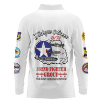 Tuskegee Airmen WWII Heroes Long Sleeve Polo Shirt The Great American Aviators White Art - Wonder Print Shop